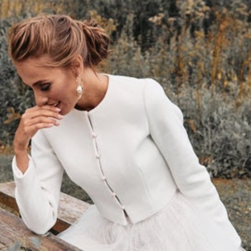 White Formal Cashmere Jacket